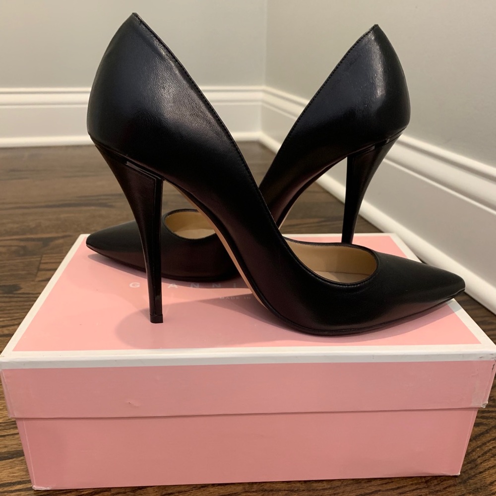 Gianni Marra size 39 black leather heels